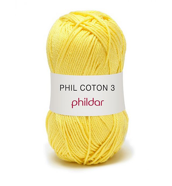 Phildar phil'coton 3 jaune x 8 6€